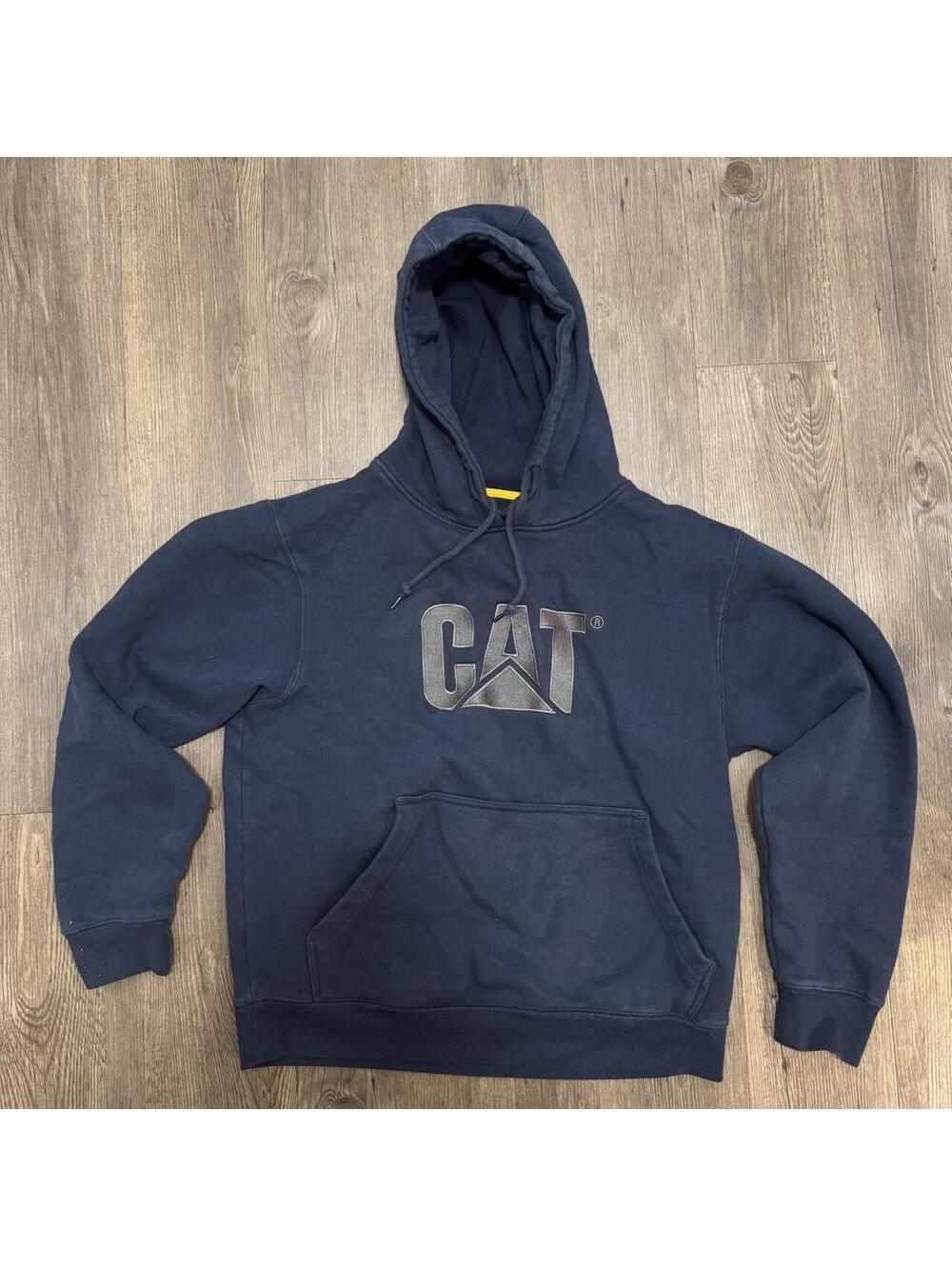 Caterpillar Men's Navy and Blue Hoody